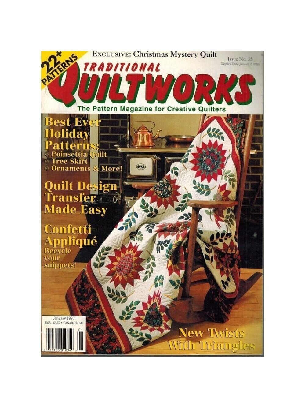 TRADITIONAL QUILTWORKS ISSUE NO. 35 JANUARY 1995 Christmas